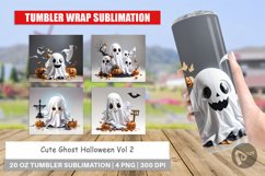 Tumbler Wrap Cute Halloween Ghost Product Image 1