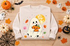 ghost clipart, fall bow png, halloween png, cute ghost, autumn clipart, spooky cute, sublimation png, printable png, fall ghost, clipart png