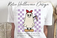 Cute Ghost Kids Halloween SVG Boo Shirt Retro Design