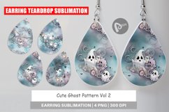 Earring Teardrop Cute Ghost Pattern Product Image 1