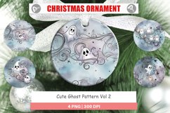 Christmas Ornaments Cute Ghost Pattern Product Image 1