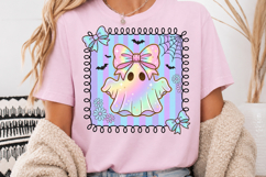 Cute Ghost PNG, Holographic Halloween Sublimation Product Image 5