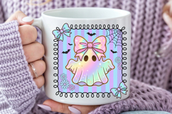 Cute Ghost PNG, Holographic Halloween Sublimation Product Image 6