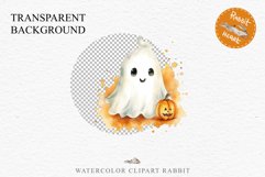 Cute Ghost Pumpkin Spooky Halloween Clipart PNG Scrapbooking Fairy Tale Art Image Watercolor Transparent Print illustration sublimation creepy printable digital watercolor cute ghost kawaii smile, spooky clipart, sublimation nursery, Creepy Witch art, hal