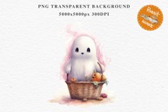 Cute Ghost Pumpkin Spooky Halloween Clipart PNG Scrapbooking Fairy Tale Art Image Watercolor Transparent Print illustration sublimation creepy printable digital watercolor cute ghost kawaii smile, spooky clipart, sublimation nursery, Creepy Witch art, hal