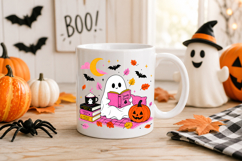 ghost clipart, reading ghost, halloween png, book lover png, cute ghost, spooky cute, sublimation png, printable png, fall clipart, clipart png