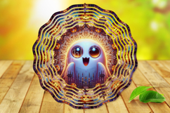 Cute Ghost Wind Spinner PNG Halloween Sublimation Design Product Image 1