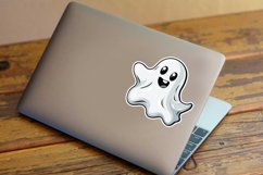 Halloween Cute Ghost Sticker Clipart Bundle Product Image 5