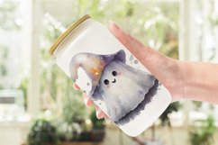 Cute Ghost Watercolor Glass Can Wraps Product Image 2