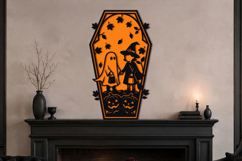 Cute Ghost Witch Halloween Coffin SVG Product Image 2