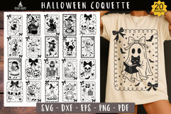 Cute ghost with bow Halloween Coquette SVG Bundle