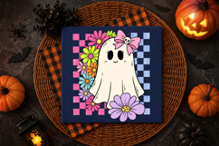 Cute Ghost With Flowers Png, Halloween Sublimation Design Product Image 3