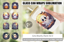 Glass Can Halloween Ghostly Charm Product Image 1