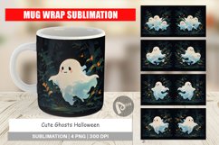 Mug Wrap Design Spooky Halloween Ghosts Product Image 1