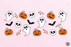 Ghouls Libbey Glass Svg, Halloween svg, 16oz Glass Can svg Product Image 2