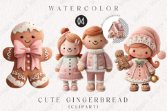 Cute Gingerbread Clipart | Hand-Drawn Christmas Cookies Product Image 1