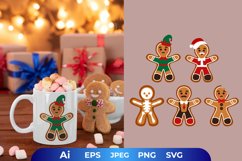 Cute Gingerbread in Cosplay Illustration Set Product Image 1