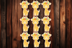 Cute Giraffe Printable Stickers - PNG Sticker Sheet