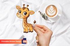 Cute Giraffe Sticker, Animal Print Sticker Product Image 1