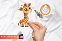 Cute Giraffe Sticker, Animal Print Sticker Product Image 1