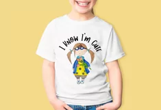 Cute Girl Sublimation | I'M Cute Print | Girl With Flowers Product Image 2