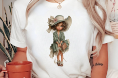 Cute Girls Watercolor Clipart Product Image 2