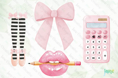 Cute Girly Back To School Clipart Product Image 1