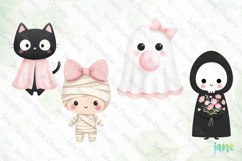 Cute Girly Halloween Clipart Product Image 1