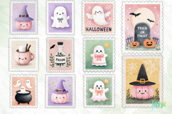 Cute Girly Halloween Postage Stamp Clipart Bundle Product Image 9