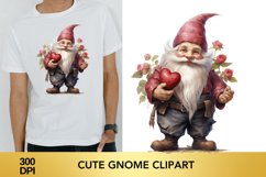 Valentines Gnome clipart, Cute Gnome sublimation png Product Image 1