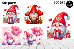 Cute gnome clipart, birthday gnome sublimation Product Image 1