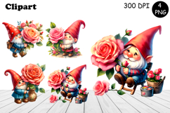 Cute gnome clipart, birthday gnome sublimation Product Image 1