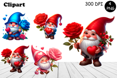 Cute gnome clipart, birthday gnome sublimation Product Image 1