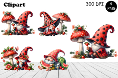 Cute flowers gnome clipart, birthday gnome sublimation Product Image 1