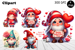 Cute gnome clipart, birthday gnome sublimation Product Image 1