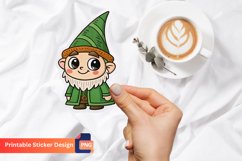 Cute Gnome Sticker, Floral Gnome Decor, Gnome Art Sticker Product Image 1