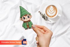 Cute Gnome Sticker, Cute Gnome Vinyl Sticker Product Image 1