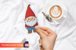 Cute Gnome Sticker, Baby Animal Sticker Product Image 1