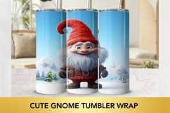 Cute Gnome Tumbler Wrap Sublimation Designs Product Image 1