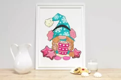 Cute Christmas Gnome with Hot Cocoa & Cookies Sublimation Product Image 2