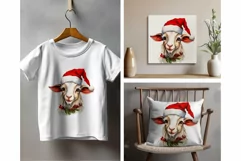 Cute Goat Clipart Christmas Animals PNG for sublimation Product Image 3