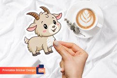 Cute Goat Sticker, Cartoon Goat Sticker, Goat Lovers Sticker Product Image 1