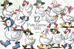 Cute Goose SVG PNG Clipart Product Image 1