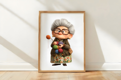 Cute Grandma Clip Art Sublimation Product Image 3