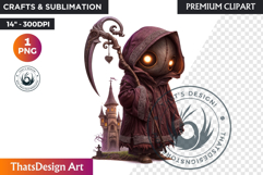 Kids Halloween clipart, The grim reaper halloween character Product Image 1