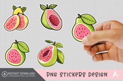 Cute Guava Sticker,Cute Fruit Sticker,Guava Fruit Art Product Image 1