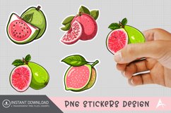 Cute Guava Sticker,Cute Fruit Sticker,Guava Fruit Art Product Image 1