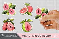 Cute Guava Sticker,Cute Fruit Sticker,Guava Fruit Art Product Image 1