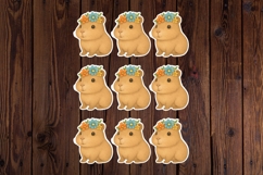 Cute Guinea Pig Printable Stickers - PNG Sticker Sheet