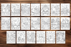 Cozy Spooky Halloween Coloring Pages Bundle | Cute ghosts Product Image 3